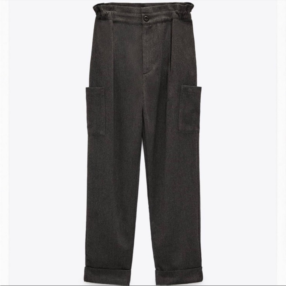 NWT Zara high waist tailored cargo pants